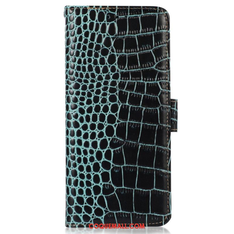 Housse Huawei Nova 11 Pro Texture Crocodile Blocage RFID