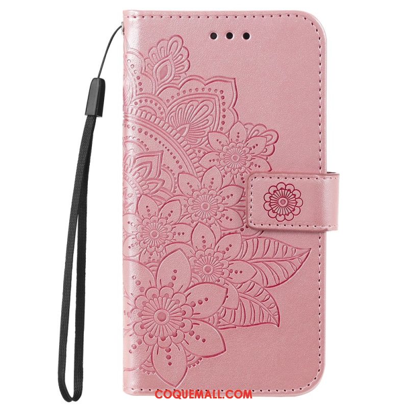 Housse Huawei Nova 12 SE Motif Floral à Lanière