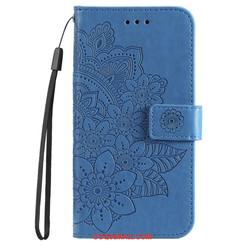 Housse Huawei Nova 12 SE Motif Floral à Lanière