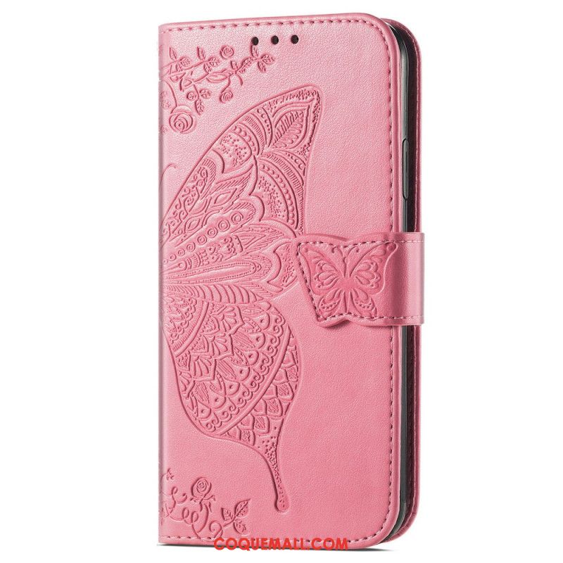 Housse Huawei Pura 70 Papillon Baroque à Lanière