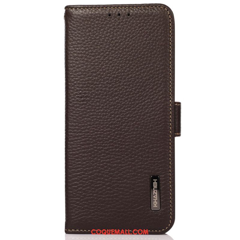 Housse OnePlus 12 5G Cuir Blocage RFID KHAZNEH