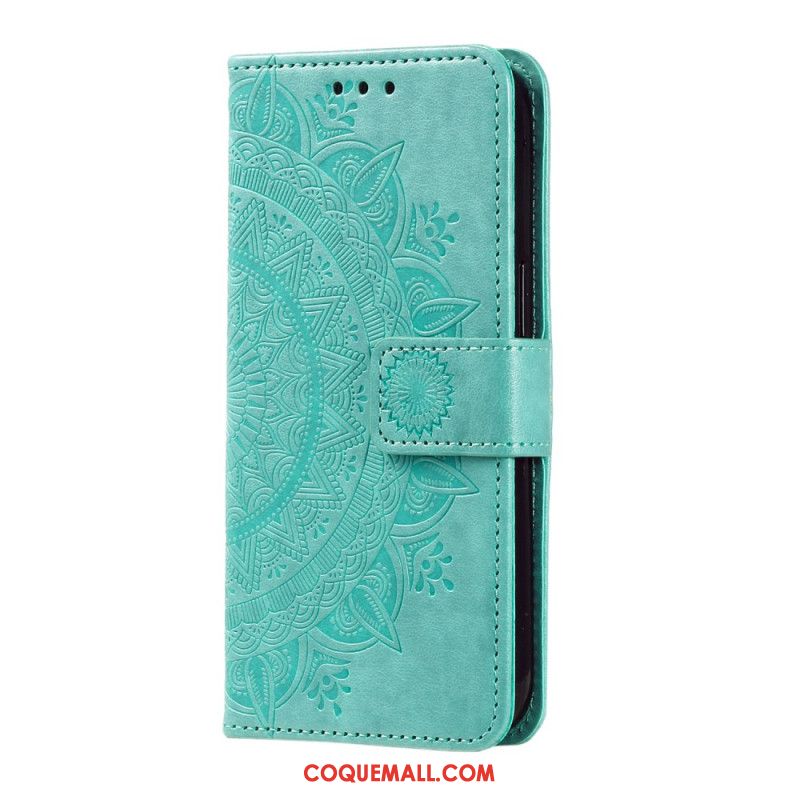 Housse OnePlus 12 5G Fleur Mandala avec Lanière