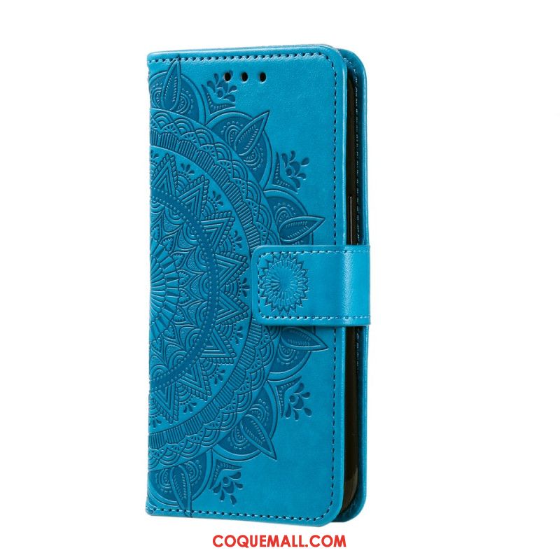 Housse OnePlus 12 5G Fleur Mandala avec Lanière