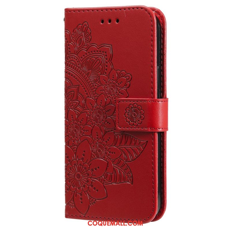 Housse OnePlus 12 5G Fleur Motif Floral à Lanière