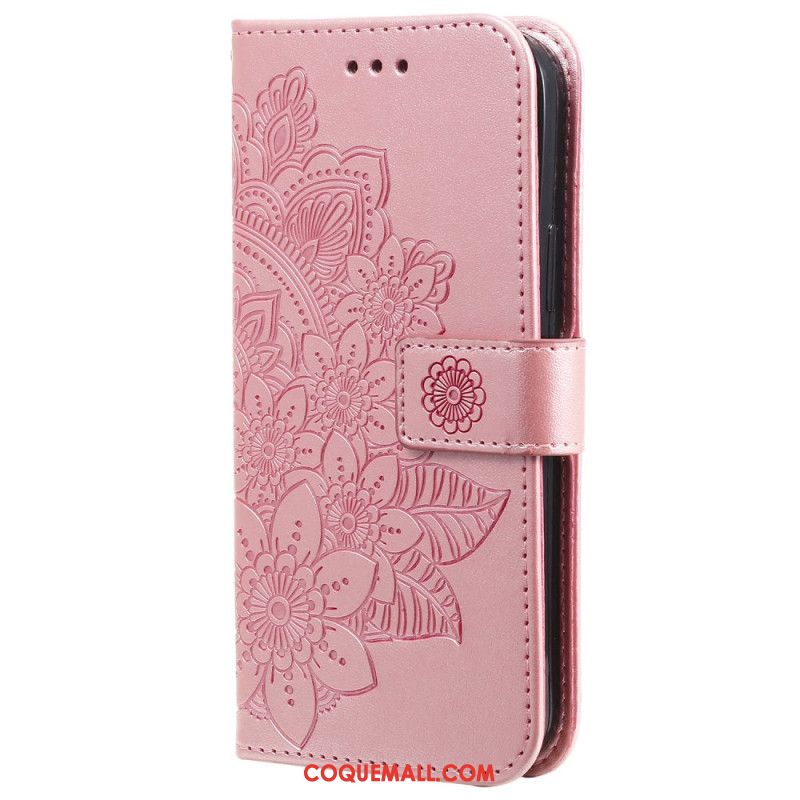 Housse OnePlus 12 5G Fleur Motif Floral à Lanière