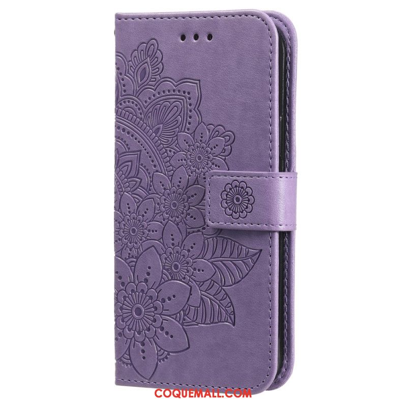 Housse OnePlus 12 5G Fleur Motif Floral à Lanière