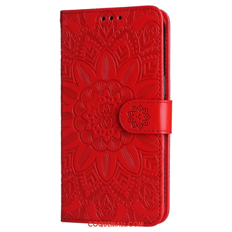 Housse OnePlus 12 5G Motif Tournesol à Lanière