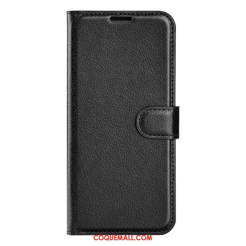 Housse OnePlus 12 5G Simili Cuir Litchi Classique