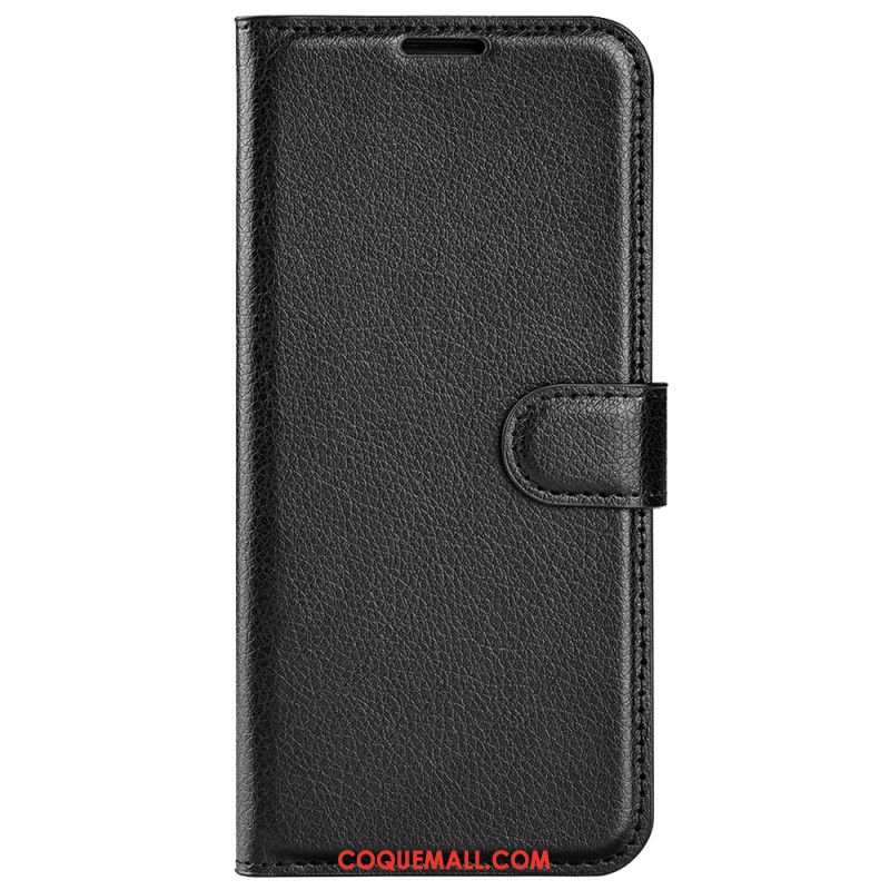 Housse OnePlus 12R Simili Cuir Litchi Classique