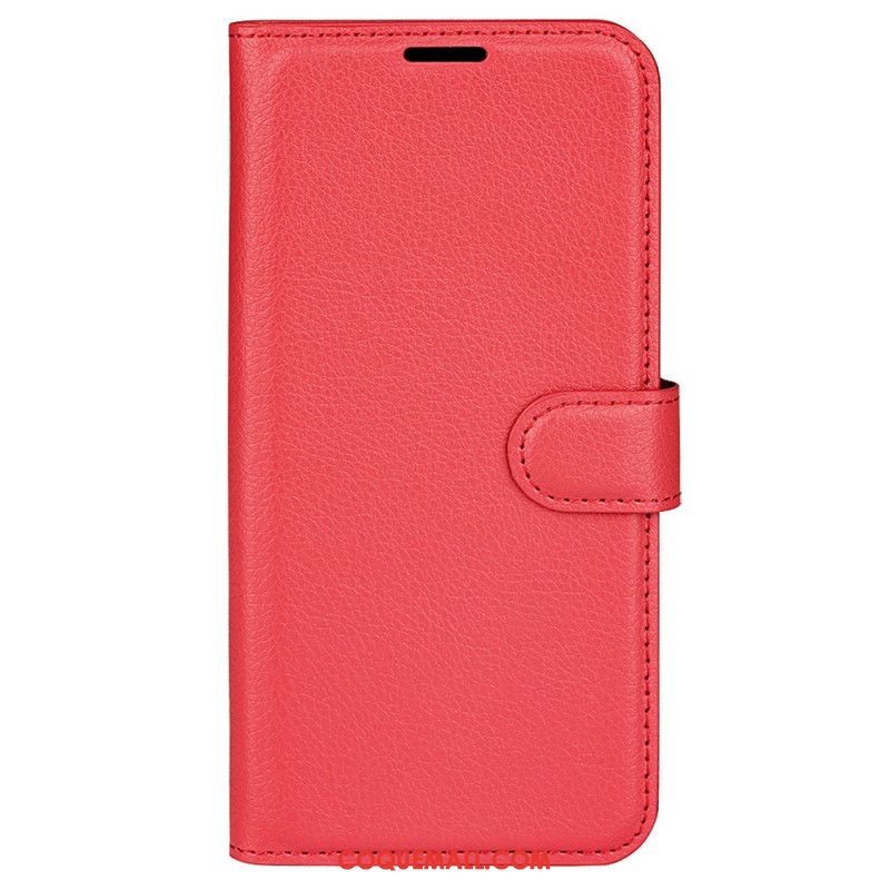 Housse OnePlus 12R Simili Cuir Litchi Classique