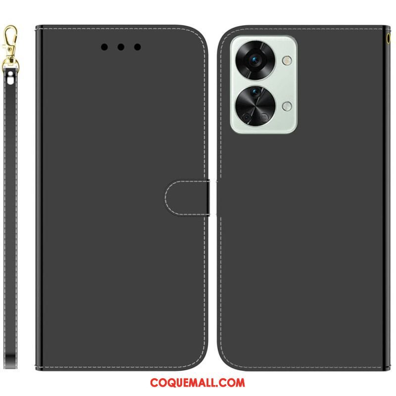 Housse OnePlus Nord 2T 5G Effet Miroir Simili Cuir