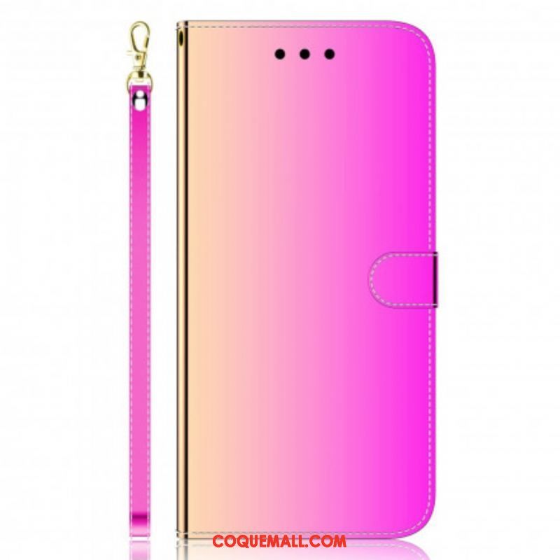 Housse Oppo A54 5G / A74 5G Simili Cuir Couverture MIroir