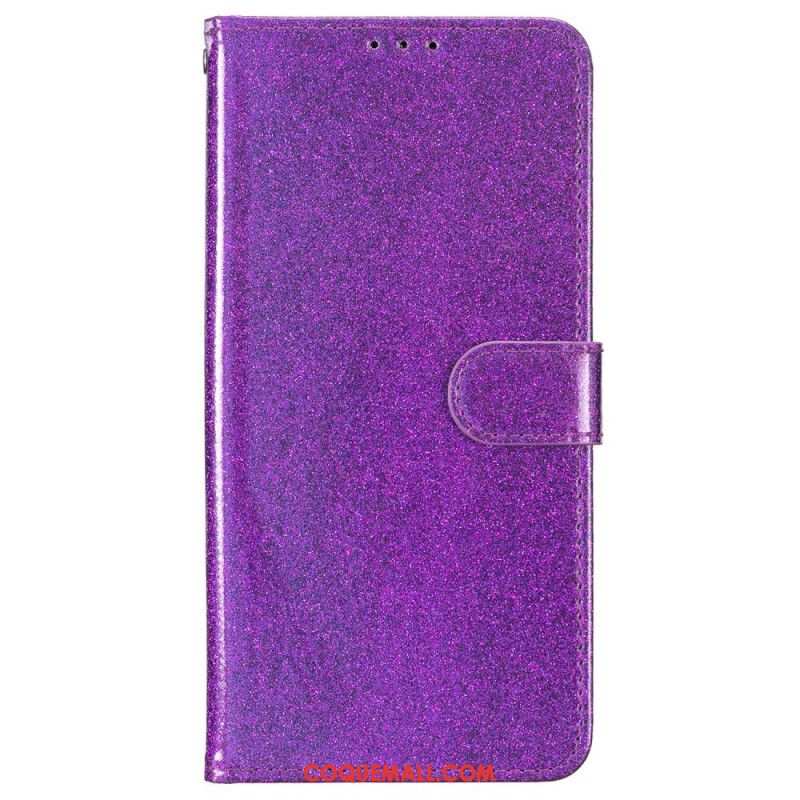 Housse Oppo A98 5G Paillettes à Lanière