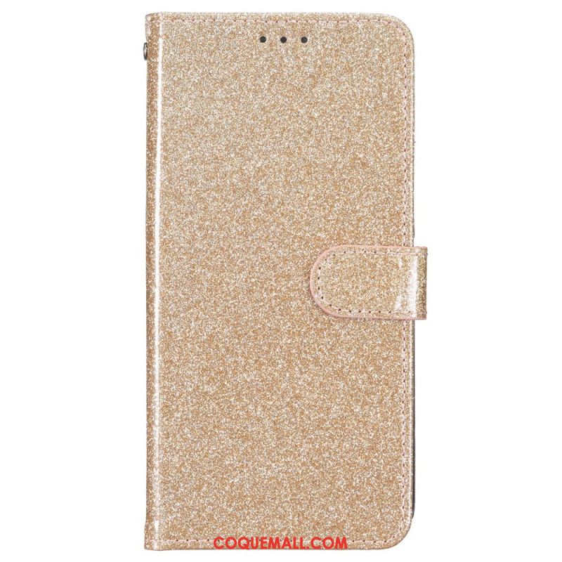 Housse Oppo A98 5G Paillettes à Lanière