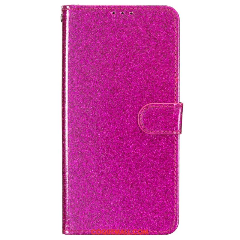 Housse Oppo A98 5G Paillettes à Lanière