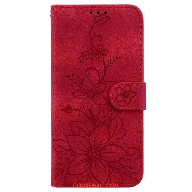 Housse Oppo Reno 11 5G Motif Floral à Lanière