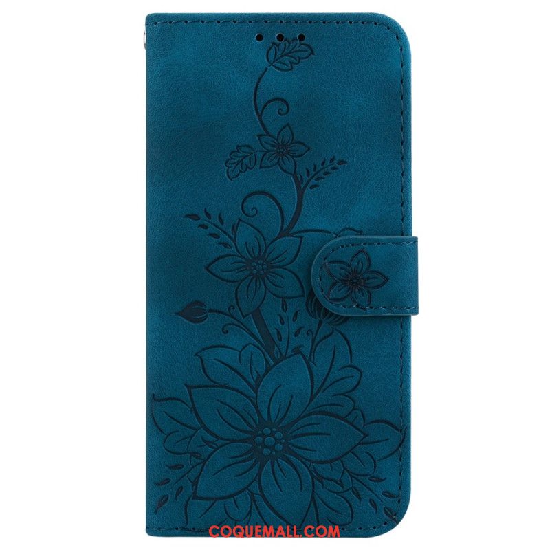 Housse Oppo Reno 11 5G Motif Floral à Lanière