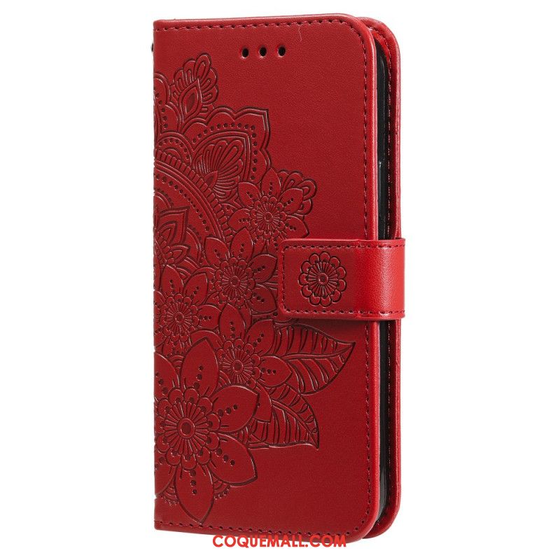 Housse Oppo Reno 11 5G Motif Floral à Lanière