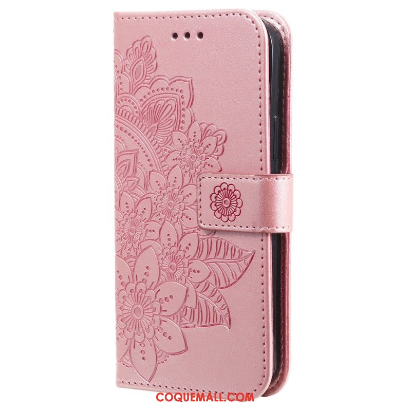 Housse Oppo Reno 11 5G Motif Floral à Lanière