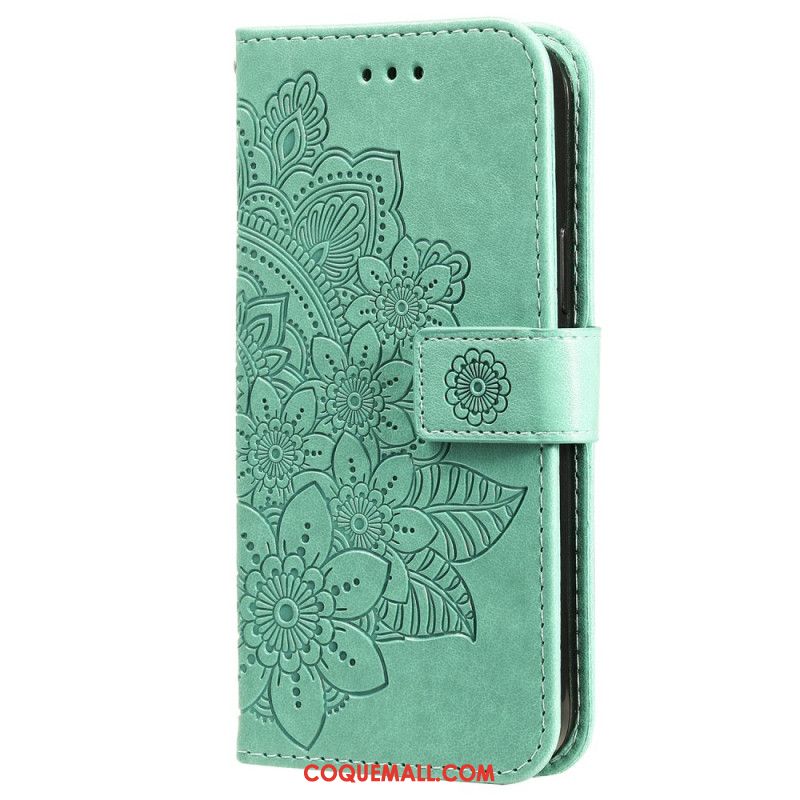 Housse Oppo Reno 11 5G Motif Floral à Lanière