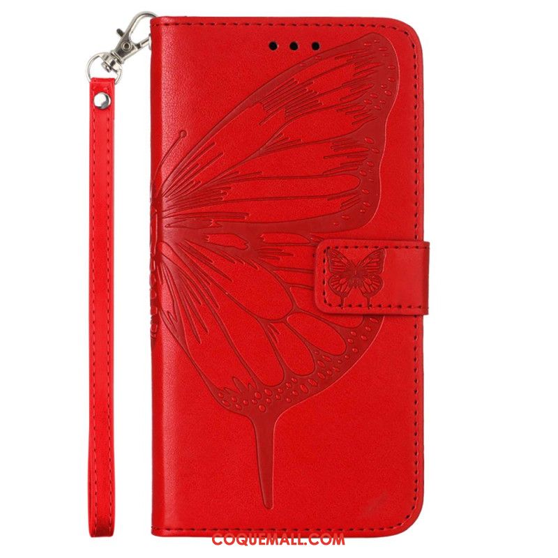 Housse Oppo Reno 11 5G Papillon Floral à Lanière