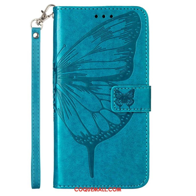 Housse Oppo Reno 11 5G Papillon Floral à Lanière