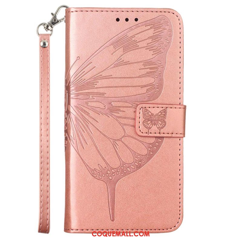 Housse Oppo Reno 11 5G Papillon Floral à Lanière