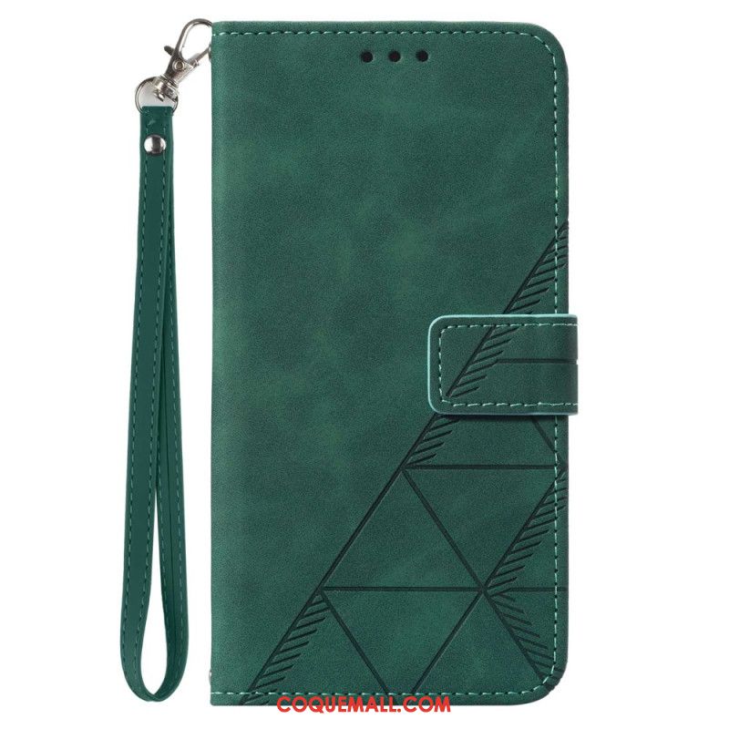 Housse Oppo Reno 11 5G Triangles à Bandoulière