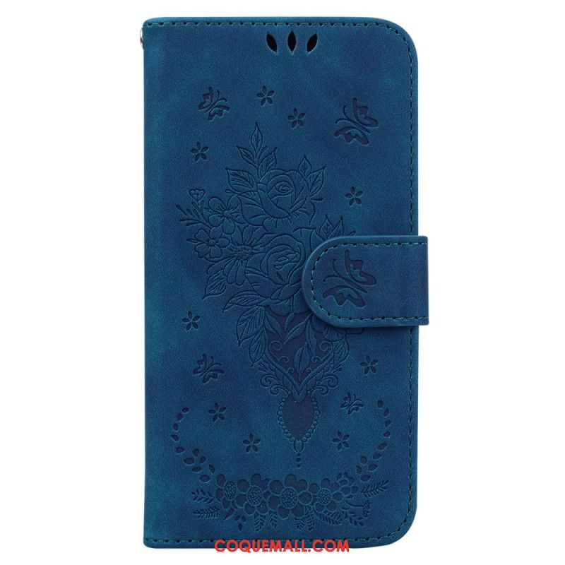 Housse Oppo Reno 11 Pro 5G Motif Floral à Lanière