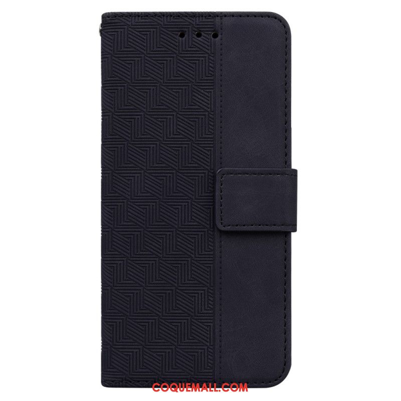 Housse Oppo Reno 11F Motif Tissé à Lanière