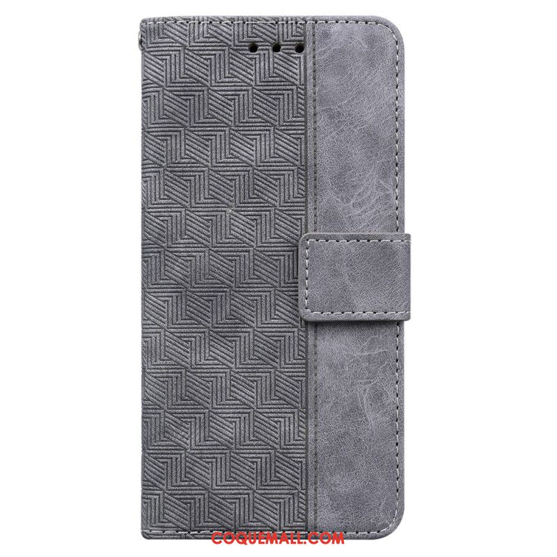 Housse Oppo Reno 11F Motif Tissé à Lanière