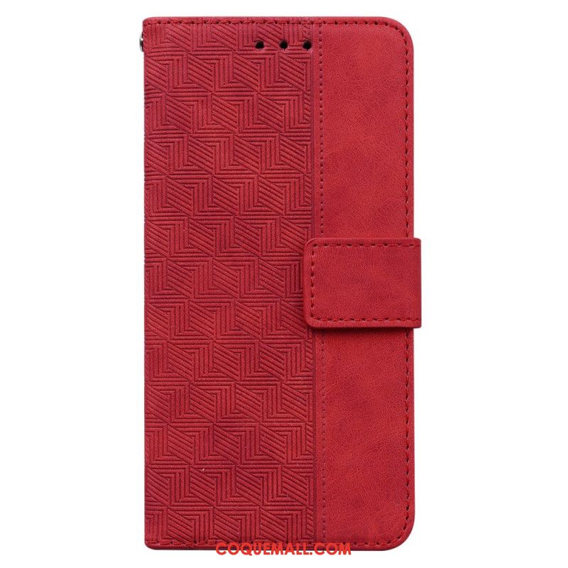 Housse Oppo Reno 11F Motif Tissé à Lanière