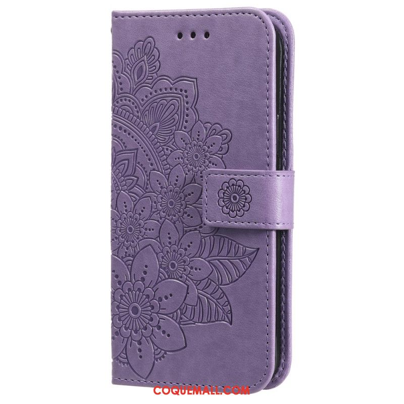 Housse Oppo Reno 12 5G Impression Mandala à Lanière