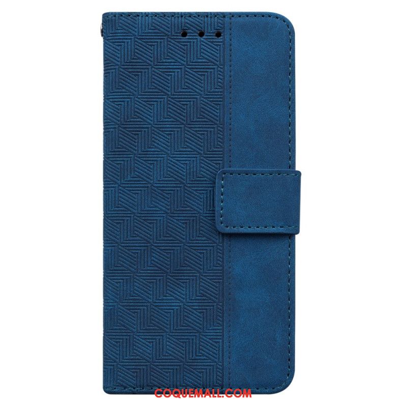 Housse Oppo Reno 12 5G Motif Tissé à Lanière