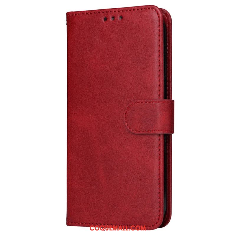 Housse Oppo Reno 12 5G Simili Cuir Uni à Lanière