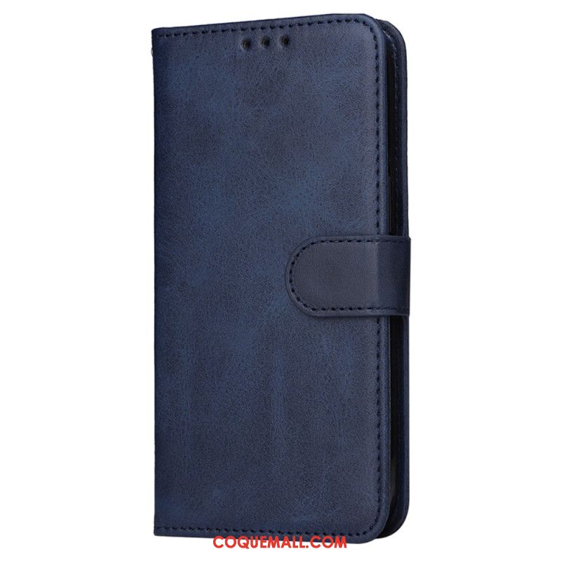 Housse Oppo Reno 12 5G Simili Cuir Uni à Lanière