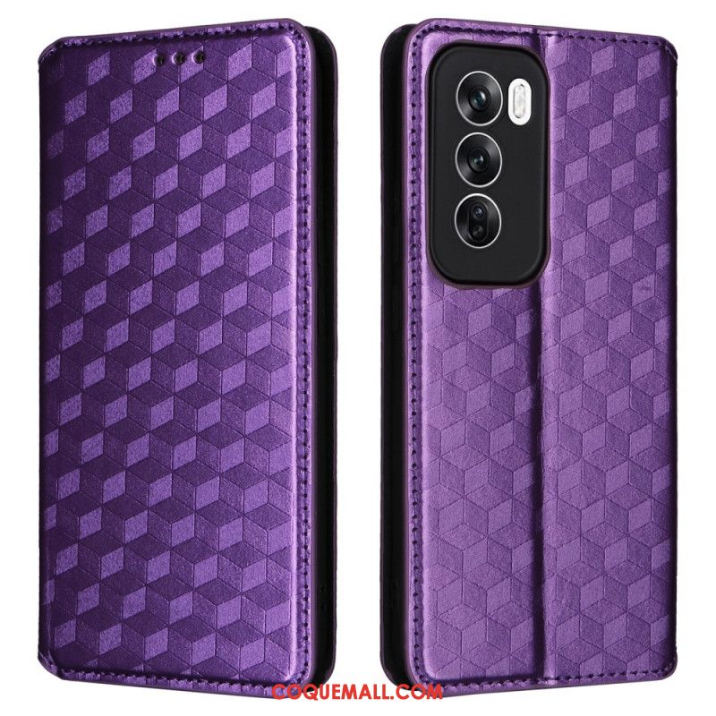 Housse Oppo Reno 12 Pro 5G Motif Losange 3D