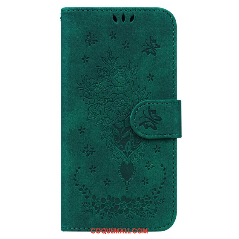 Housse Oppo Reno 12F 5G Motif Papillons et Fleurs