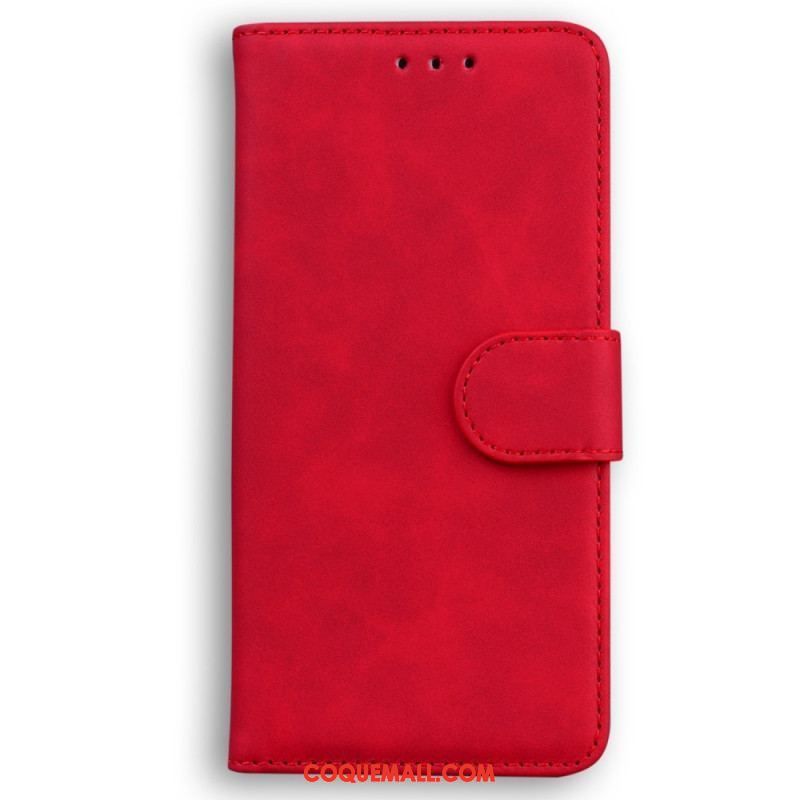 Housse Oppo Reno 8 Effet Cuir Couture