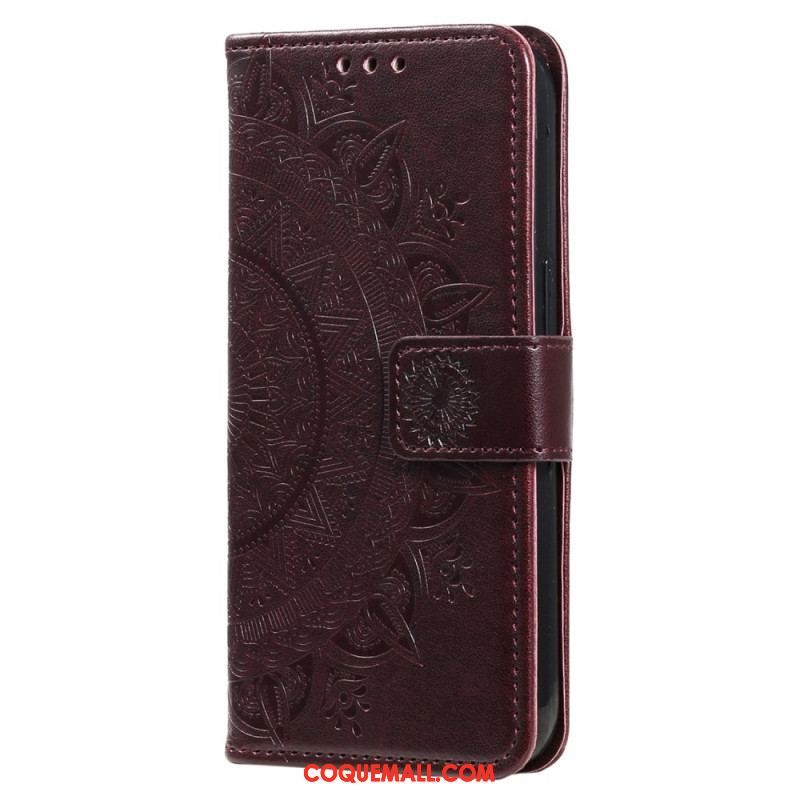 Housse Oppo Reno 8 Mandala Soleil à Lanière