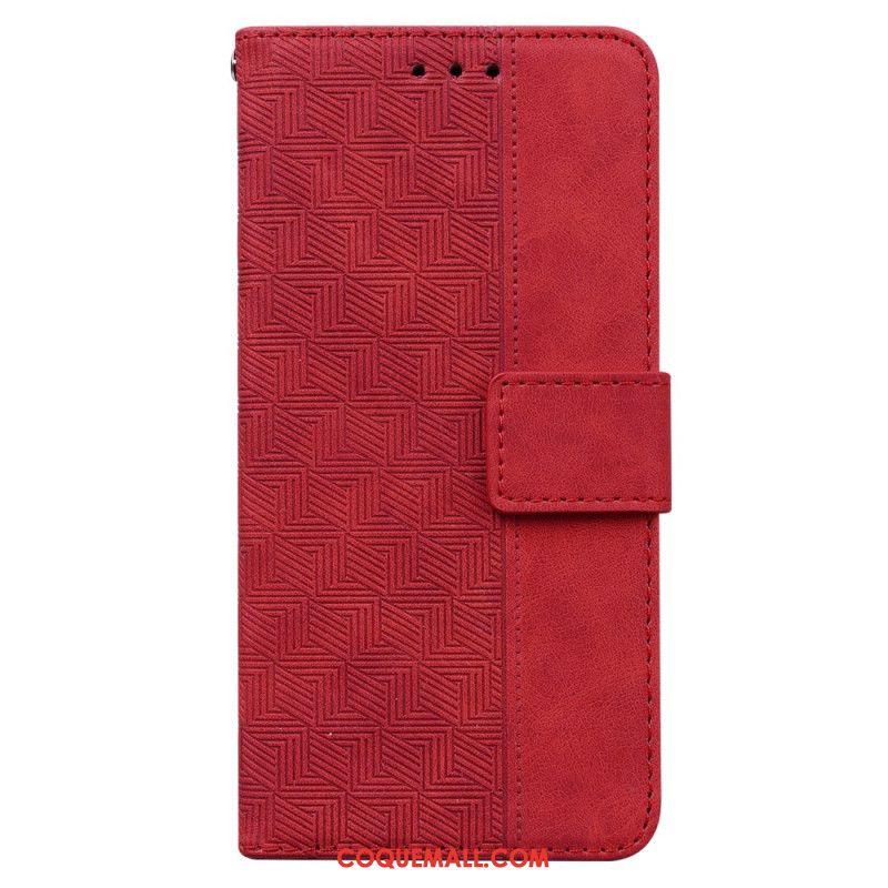 Housse Oppo Reno11 5G Motif Tissé à Lanière