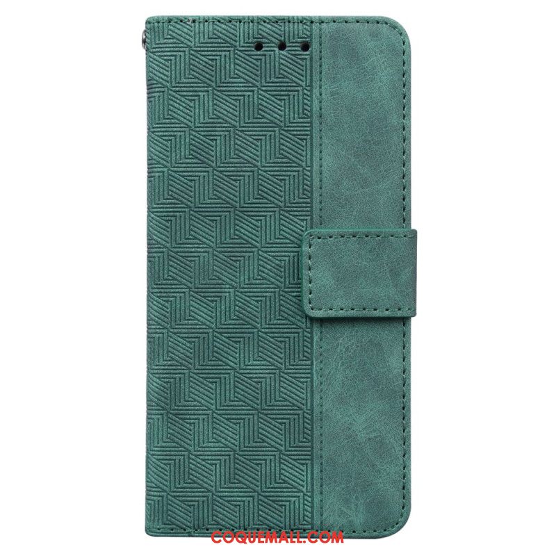 Housse Oppo Reno11 5G Motif Tissé à Lanière