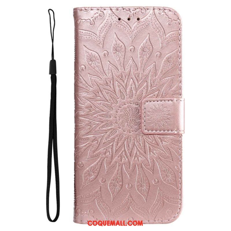 Housse Samsung Galaxy A14 5G / A14 Mandala Soleil avec Lanière