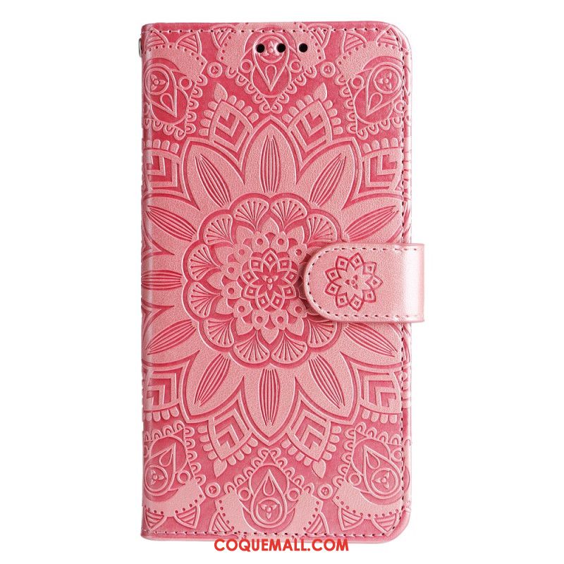 Housse Samsung Galaxy A15 5G Impression Mandala avec Lanière