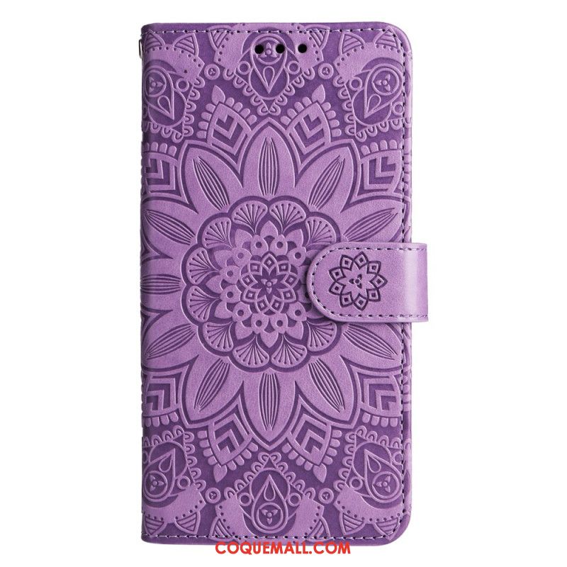 Housse Samsung Galaxy A15 5G Impression Mandala avec Lanière