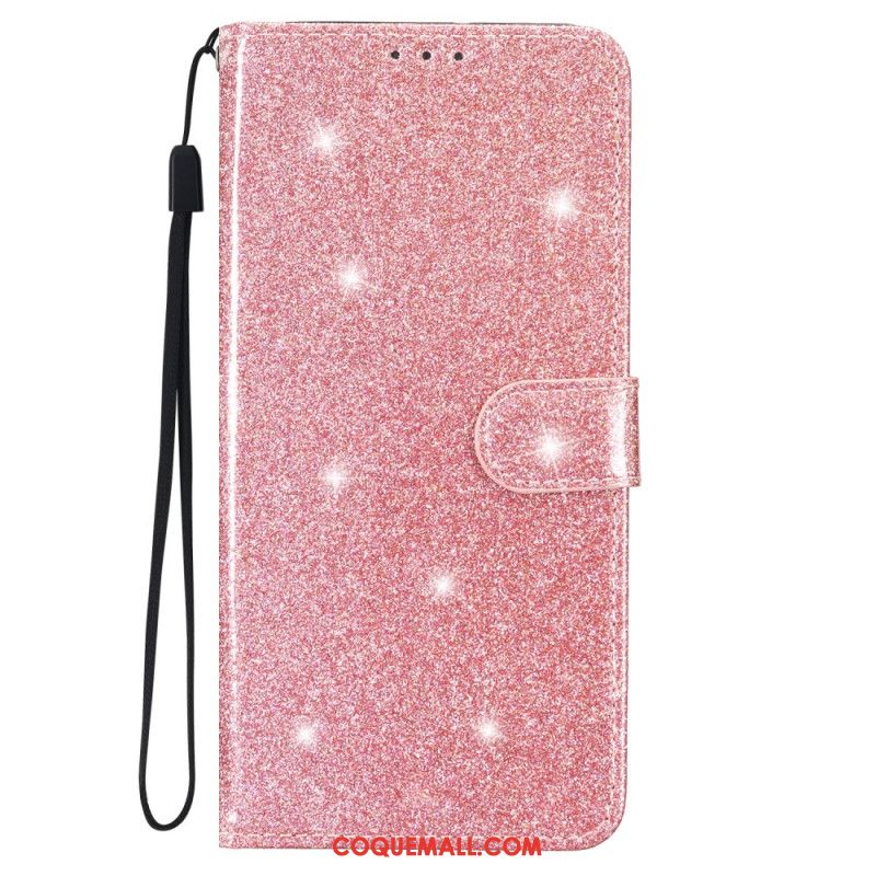 Housse Samsung Galaxy A15 5G Paillettes à Lanière