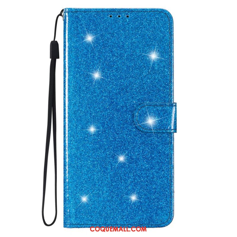 Housse Samsung Galaxy A15 5G Paillettes à Lanière