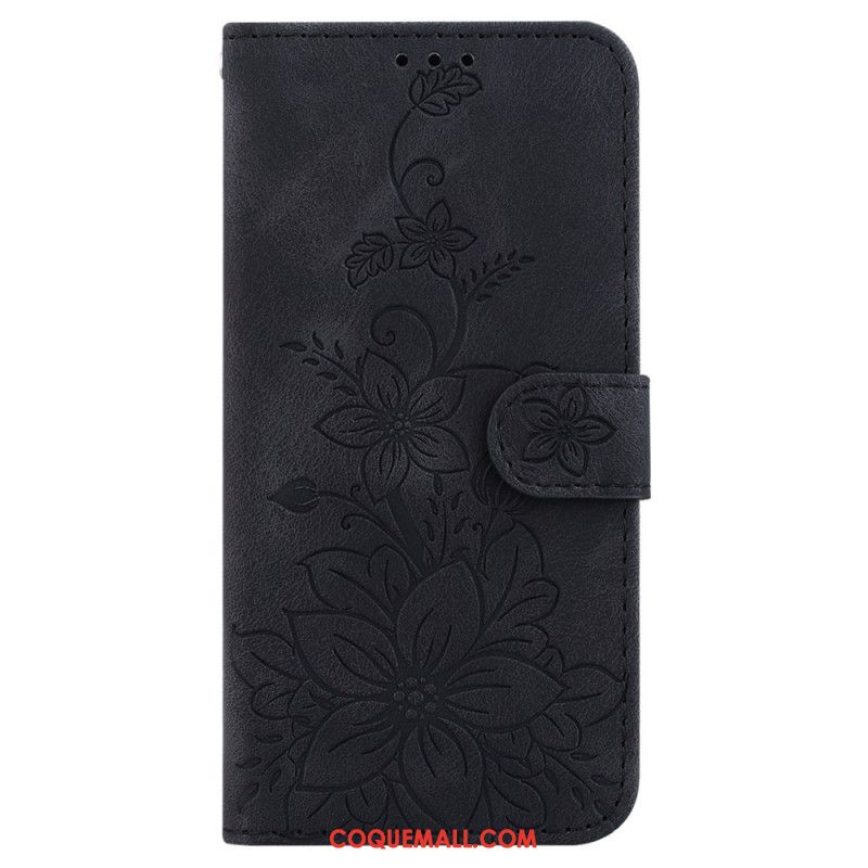 Housse Samsung Galaxy A15 Motif Floral à Lanière