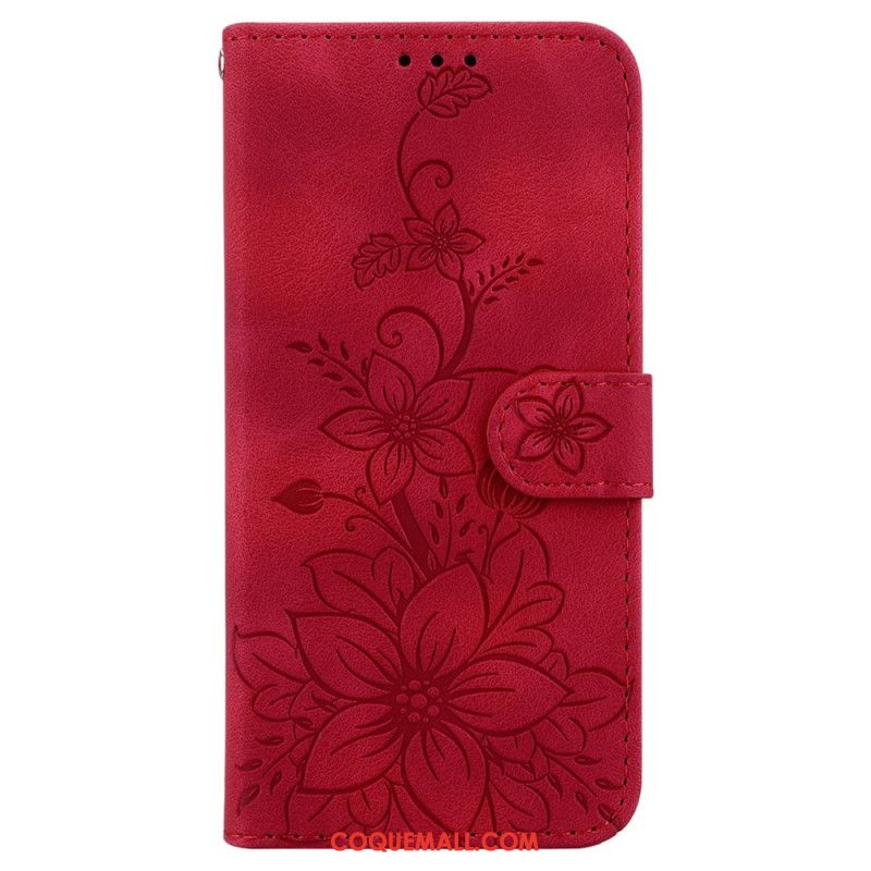 Housse Samsung Galaxy A15 Motif Floral à Lanière