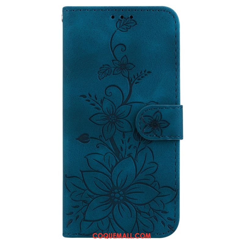 Housse Samsung Galaxy A15 Motif Floral à Lanière